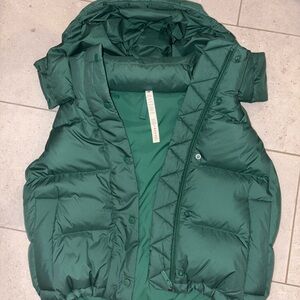 Lululemon Wunder Puff Cropped Vest 6 Everglade Green